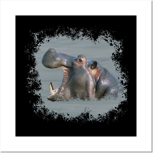 Hippo in Kenya / Africa Wall Art by T-SHIRTS UND MEHR